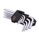 kľúče TORX Cr.V krátke Th10-Th50 9 ks. dutý torx otvor
