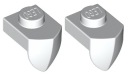 LEGO tanier 1x1 zub biely (15070/6046905) 2x