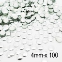 Kovové termo trysky strieborné 4mm 100 ks