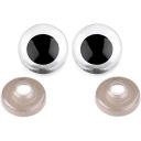 OČI bezpečný DIY biely VEĽKÝ maskot 30 mm