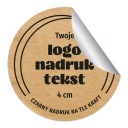 Firemné nálepky Etikety Eco Kraft Okrúhle 50x logo Grafický dizajn Text