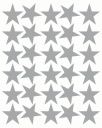 STARS samolepky Hviezdy 5cm 30ks STRIEBORNÉ