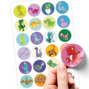 ZNAČKOVÉ NÁLEPKY DINOSAURS, SUPER KVALITA, 24 KS