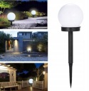 Solárna záhradná lampa, biela guľa, priemer 10 cm