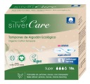 Bavlnené tampóny Silver Care Organic Super bez aplikátora EKO 18 ks.