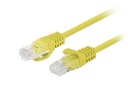 PATCHCORD CAT.6 UTP 0,25M ŽLTÁ VLEČKA PREŠLA LANBERGOM