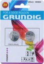 Ploché okrúhle lítiové batérie CR2032, sada GRUNDIG x2
