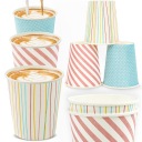 PAPIEROVÉ POHÁRKY 250ml 50x Pastelové až HORÚCE 80mm