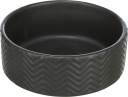Keramická miska pre psa/mačku, matná čierna, 0,4 l, 13 cm