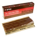 HNEDÉ BUTYLOVÉ ŠNÚRY 6MM NA OPRAVU PNEUMATÍK 20CM LONG STIX 25 KS.