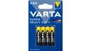 Varta Super Heavy Duty zinkovo-uhlíkové batérie AAA R3 blister 4 ks.