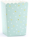 POPCORN BOXS mint KACTUS gold DOTS x6