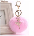 Keychain Pompom Ballet Keychain Dance GiftRužová