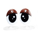 ELIPSA OČIA S HNEDÝMI MIHANSKAMI 37x28 BOOKEY EYES