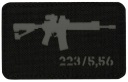 Náplasť Emblem AR-15 223/5,56 laserom rezaná čierna/sivá M-Tac