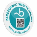 QR nálepka Booksy 10x10