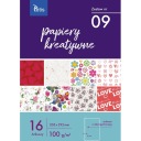 Zošit tvorivých papierov A4 100g. 16 listov TETIS