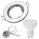 STROPNÉ svietidlo Chróm + 5W žiarovka, NEUTRAL LIGHT 4000K + GU10 LED objímka