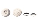 Magnetická spona na tašku s 2 striebornými nitmi 18 mm