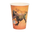 Narodeninové papierové poháre Dinosaurus Tyrannosaurus 250 ml 8 ks.
