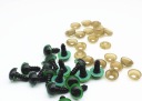 Eyes Eyes for toy maskots Green 16mm 10 ks (5 párov) so svorkami