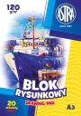 A3 Podložka na kreslenie 120g Astra White School