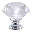 NÁBYTKOVÁ KĽÚČKA VERA gombík VEĽKÝ CRYSTAL 30mm