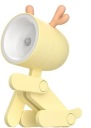 MALÁ NÁKLADNÁ LAMPA NA BATÉRIU NA ČÍTANIE STOLNÁ LAMPA ŽLTÝ JELEN