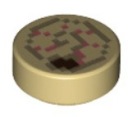 LEGO 98138pb176 1x1 Smooth Minecraft AMMONITE (1g)