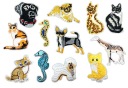 TERMO náplasti ANIMALS, nažehľovačky, SET 12 ks