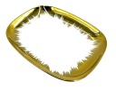 Obdĺžnikový porcelánový tanier Gold Dream 18x14cm