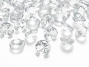 DIAMANTOVÉ KONFETY NA STOL, transparentné kryštály, 20 mm, 10 ks