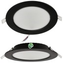 LED stropné svietidlo, zápustné, zápustné, 12W, 1200lm, 4000K, čierne