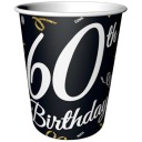 B&C 60 Narodeninové papierové poháre, 250 ml/ 6 ks.