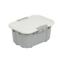 Velurový úložný box 3,6L, sivý