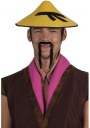Karnevalová fotobúdka s doplnkom k dlhému kostýmu Chinese Emperor Moustache