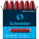 ŠTANDARDNÉ ČERVENÉ NÁPLŇOVÉ PERÁ, BALENIE 6, SCHNEIDER