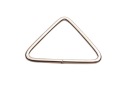 Kožený rámový trojuholník 40 / 30 / 3 mm strieborný, 1 kus