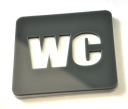 Plaketa, nápis, WC, WC, Piktogram
