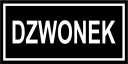 Zvonček, informačná tabuľka z PVC, 10x3,5 cm