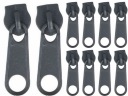 Jazdce zipsov pre pásku na zips GRAPHITE 3mm - 10 ks