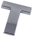ZNAK PÍSMENO PÍSMENO CHROME T T VEĽKÉ 5,6CM E0V10