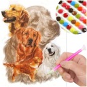 Diamantová maľba DOG DIAMANTOVÁ VÝŠIVKA DOG 5D Diamond Paintings SET