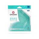 FFP2 OPHARM Ochranná maska ​​3 ks - TYRKYSOVÁ