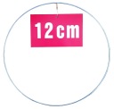 STRIEBORNÝ prsteň/ráfik na lapače snov a makramé, 12 cm