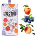 OWOLOVO SMOOTHIE ovocná pena bez cukru APPLE BLUEBERRY PEACH 250ml