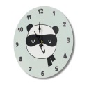 Detské nástenné hodiny, mätová panda, 33 cm