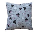 Bavlnená obliečka na vankúš Minnie Mouse, ružová a sivá