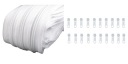 LuxTextil Zipsová PÁSKA Zips 5mm ŠPIRÁLA +20 Zipsov 10m BIELA