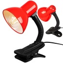 NOČNÁ LAMPA NA ČÍTANIE STOLNÁ LAMPA DLHÝ KÁBEL 180CM ČERVENÝ KLIP